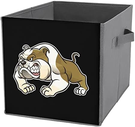 Kızgın Bulldog Büyük Küpler eşya kutuları Katlanabilir kanvas saklama kutusu dolap düzenleyiciler Raflar için
