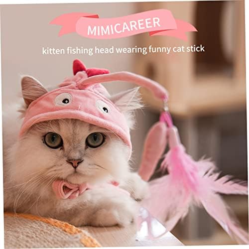 Kedi Şapka Ekli Oyuncak, Kendinden İnteraktif Kedi Oyuncak Kapalı Kedi, Kafa Monte Alay Kedi Oyuncak Kedi Kostüm,