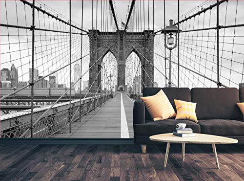 Şehir Fotoğraf Duvar Kağıdı-Brooklyn Köprüsü-duvar resmi Resim Dekorasyon New York Şehir Görüntü Duvar Dekor (144x100in-366x254cm)