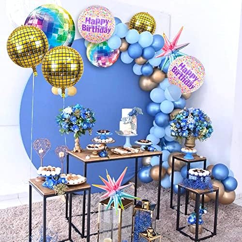 Disko Topu Balonlar 22 İnç 4D Alüminyum Folyo Mylar Balon Patlama Yıldız Balon için Doğum Günü Bekarlığa Veda 70 s
