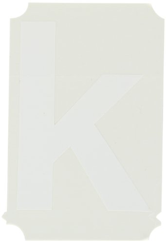 Brady 8320-K Vinil (B-933), 3 Beyaz Helvetica Quik-Align-Beyaz Küçük Harf, Efsane K (10'lu Paket)