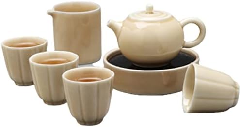 WİONC Nao Sır Kung Fu Çay Seti Demlik Çay Fincanı Ev Oturma Odası Seramik Su Depolama Çay Tepsisi Küçük Fincan (Renk: