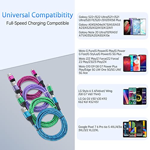 USB C Şarj Kablosu Android Telefon Şarj Cihazı C Tipi Hızlı Şarj Kablosu USB C Veri Aktarım Kablosu Samsung Galaxy