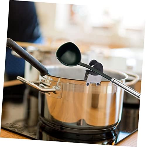 SOLUSTRE 4 adet Yan Haşlanma Standı Spatula Tutucu Kase Anti Eşyaları Kelepçe Pişirme Tutucu Araçları Yemekleri Sıcak