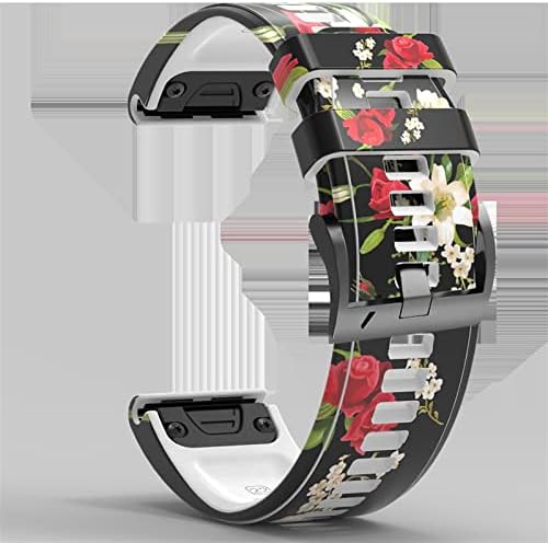 MAKEEY 22mm 26mm akıllı saat Kayışı Garmin Fenix 7 7X 5 6 5X 6X Pro EPİX 3HR Baskı Silikon Smartwatch Bilek Bandı