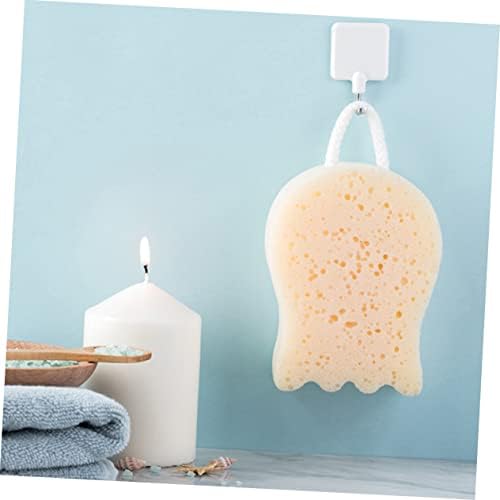 Hemoton 2 Adet Banyo Süngeri Lif Kabağı Bulaşık Süngeri Duş Banyo Süngeri Banyo Aksesuarları Beyaz Polyester Peeling