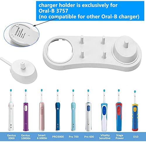Braun Oral-B 3757 için yedek Şarj Tabanı,Taşınabilir Su Geçirmez Yedek Oral B Elektrikli Diş Fırçası Şarj Cihazı Endüktif
