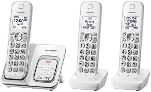 Telesekreterli ve Çağrı Üniteli Panasonic Genişletilebilir Telsiz Telefon Sistemi - 5 Telsiz Telefon - TGD533W (3