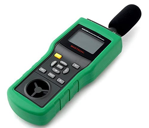 RaeSung MS6300 Dijital Çok Fonksiyonlu Çevre Ölçer MS-6300 Sıcaklık Nem Ses Seviyesi Hava Akış Test Cihazı İlluminometre