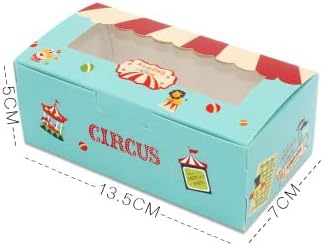 Crysdaralovebi 10 adet Sirk Kağıt Kek Kutusu Sevimli Hayvan Çerez Muffin Cupcake Pişirme Ambalaj Kutusu Düğün Şeker