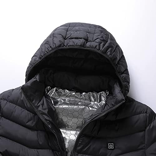 Lolmot siyah ısıtmalı ceketler Erkekler için Açık sıcak giyim palto ısıtmalı sürme kayak balıkçılık ile şarj ısıtmalı