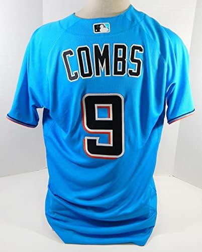 Miami Marlins Casey Combs 9 Oyun Verilmiş Mavi Forma 44 DP21977 - Oyun Kullanılmış MLB Formaları