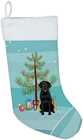 Caroline Hazineleri WDK3083CS Labrador Retriever Siyah 3 Noel Noel Çorap, Şömine Asılı Çorap Noel Sezonu Parti Dekor