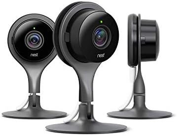Google-Nest Cam İç Mekan Güvenlik Kameraları, 3'lü Paket-Siyah (Yenilendi)