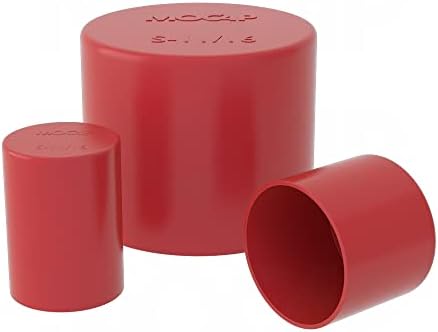 Düz Plastik Kapaklar-LDPE Düz Kapak 0,571 (14,5 mm) x 0,591 (15 mm) Kırmızı LDPE MOCAP SM14. 5X15SRD1 (qty100)
