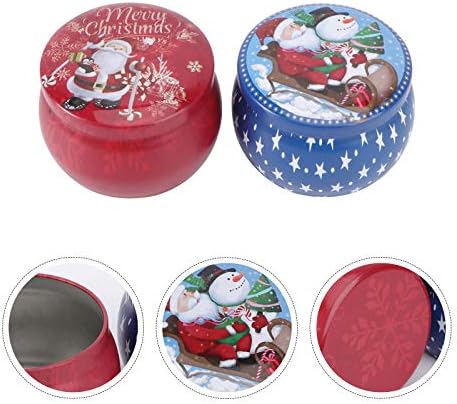 2 ADET Noel Şeker Kutuları Tokalar Takı Saklama Kutuları (Rastgele Noel Tarzı) Ev Dekor Kutlama Partisi için