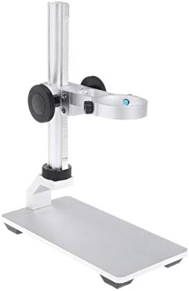 Mikroskop Alüminyum Alaşımlı Kaldırma Düşürücü Sahne yukarı Aşağı Destek Masa Standı A0KF (Renk: Gümüş)