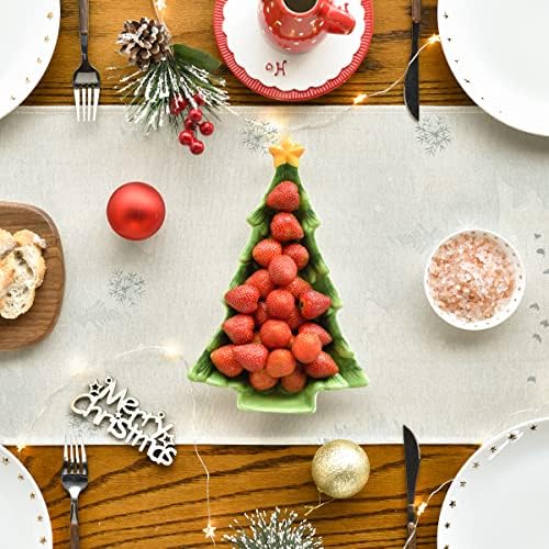 Artoid Modu Noel Ağacı Kar Tanesi Masa Koşucu, mevsimsel Kış Mutfak yemek masası Dekorasyon Ev Partisi için Açık 13x72