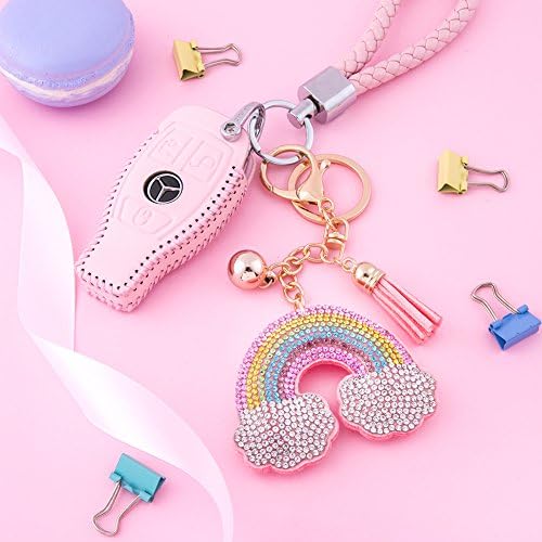 Soleebee Glitter Anahtarlık Premium SS6 Kristal Püskül Anahtarlık Deri çanta uğuru Kadınlar Kızlar için