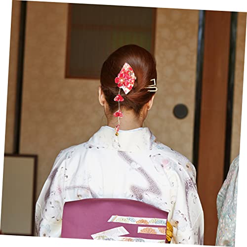 VALİCLUD 1 Çift Tiara Kızlar Kimono Çiçek Saç Japon Tarzı saç aksesuarları Firkete Kolye Başlık Gelin Kiraz Çiçekleri