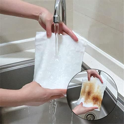 SAWQF 2 ADET Fiber Kalınlaşmış Temizlik Bezi Mutfak Ovma Pedi Beyaz bulaşık havlusu Banyo Paçavra Bulaşık Bezi