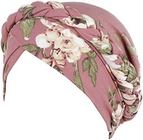 Türban Headwrap Kadınlar için Büküm Düğüm Kemo Bere Kap Müslüman Elastik Çiçek Kanser Şapkalar Etnik Wrap Türban Şapka