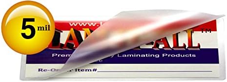 LAM-İT-ALL Küçük Yer İmi Laminasyon Torbaları 1-3/8 x 5-1 / 2 sıcak [100 pk] 5 Mil Açık