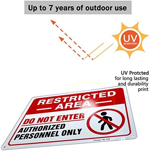 Uyarı Yasak Bölge Sadece Yetkili Personel Tabela Tabelalara Girmeyin Metal, 10x14 inç Paslanmaz Alüminyum, UV Mürekkep