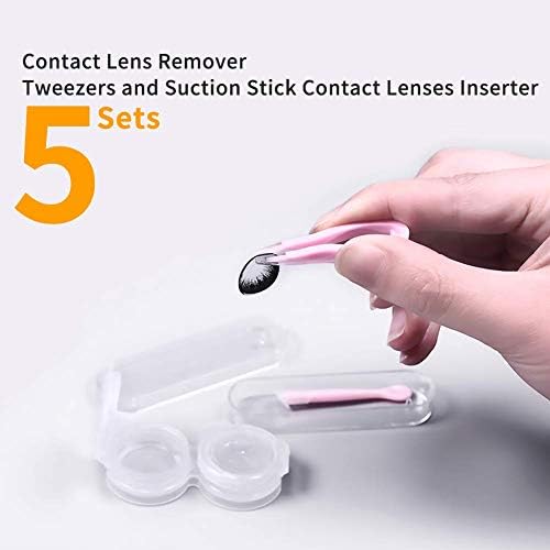 ofone Kontakt Lens Sökücü, Yumuşak Lensler için 5 Paket Kontakt Lens Temizleme ve Yerleştirme Aracı, Seyahat için