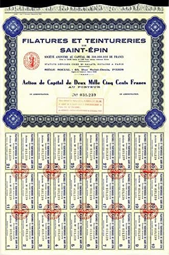 Filatures Et Teintureries de Saint - Epin-Stok Sertifikası