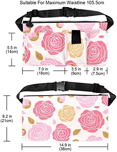 Güller Yaprakları Bel paket çantası fanny Paketi Erkekler ve Kadınlar için Kalça bel çantası Ayarlanabilir Kayış ile