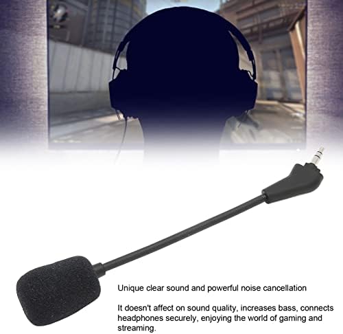 ASHATA Yedek Oyun Mikrofonu, Corsair HS50 HS60 HS70 HS70 SE için 3.5 mm Gürültü Önleyici Yedek Oyun Mikrofonu, Oyun