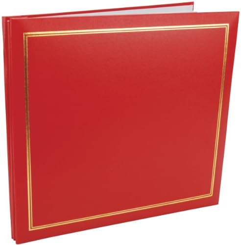 HEARTLAND Deri 12 inç x 12 inç Postbound Albüm, Gerçek Kırmızı