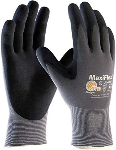 Maxiflex (12) Paket MaxiFlex 34-874 / Büyük Eldivenler Nitril Mikro Köpük Tutuş Avuç İçi ve Parmaklar-Mükemmel Tutuş