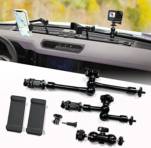ANMOSVO Ford Bronco Picatinny Raylı Telefon Tutucu Kilitleme Eylem Dash Telefon Montaj Adaptörü, Kamera için DIY Taban