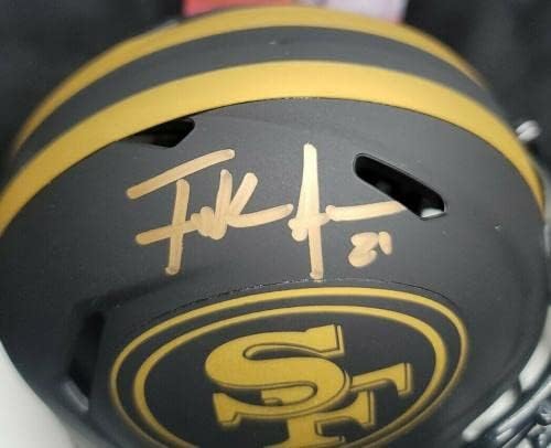 FRANK GORE İmzalı SF 49ERS ECLİPSE Speed Mini Kask imzaladı. JSA TANIK İmzalı NFL Kaskları