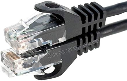 Kablolar Doğrudan Çevrimiçi Siyah 15ft Cat6 Ethernet Ağ Kablosu RJ45 İnternet Modem Yama Kablosu