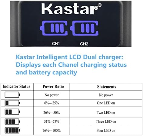 Kastar 2-Pack NP-F570 Pil ve LED2 USB şarj aleti ile Uyumlu PLM-100 PLM-50 PLM-A35 PLM-A55 Q002-HDR1 UPX-2000 NEX-EA50M