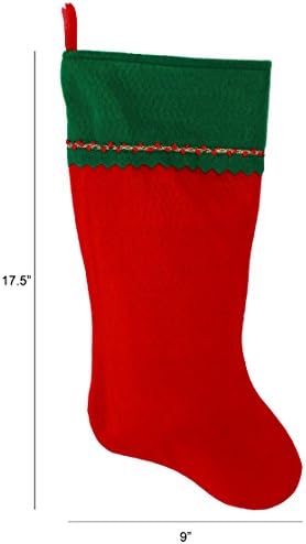 Bana işlemeli İlk Noel Çorabı, Yeşil ve Kırmızı Keçe, İlk Z
