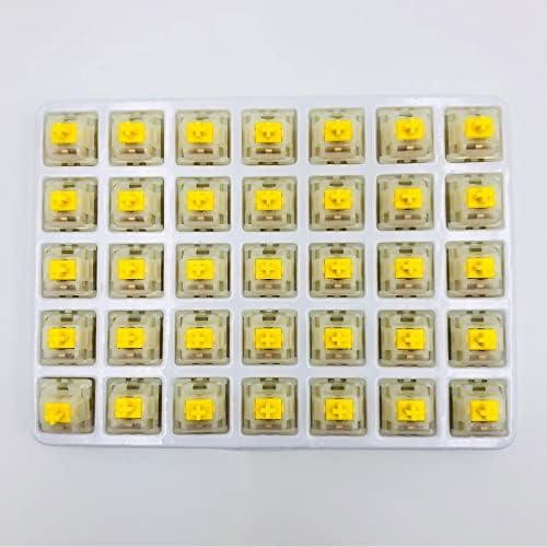 CN OYUN Gateron G Ks-3X1 Sütlü Sarı Pro Önceden yağlanmış Anahtarı Seti 5 Pins MX Mekanik Klavye için (105 Adet, sarı)