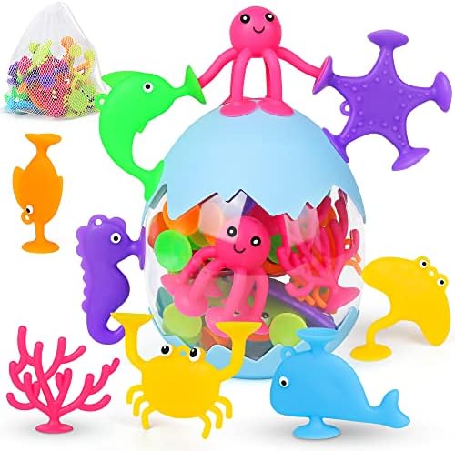 Bebekler için Vantuz Oyuncakları, 4-8 yaş arası çocuklar için Küvet Oyuncakları, Dinozor yumurtası kabuğu banyo Oyuncak