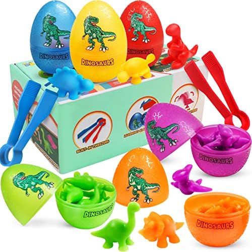 Sayma Dinozorlar Oyuncaklar ile Gökkuşağı Yumurta Okul Öncesi eğitici oyuncak Öğretim Matematik Sayma ve Renk Sıralama