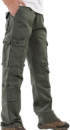 Erkek Rahat Askeri kamuflajlı pantolon Rahat Fit Kamuflaj Çok Cep Pantolon Pamuk Savaş Açık Pantolon