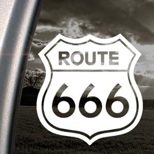 Rota 666 Şeytani Soymak Zombi Şeytan Çıkartması Araba Sticker