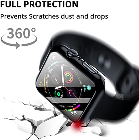 [2 in 1] Apple Watch Ekran Koruyucu Serisi 7 Serisi 8 41mm için uyumlu su geçirmez Kılıf, koruyucu PC Yüz Kapağı Dahili