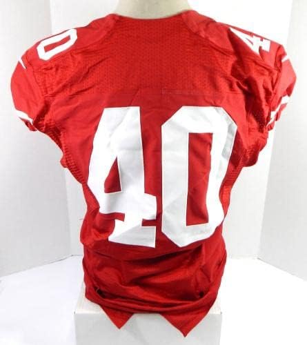 2012 San Francisco 49ers 40 Oyunu Yayınlandı Kırmızı Forma 46 DP35569 - İmzasız NFL Oyunu Kullanılmış Formalar