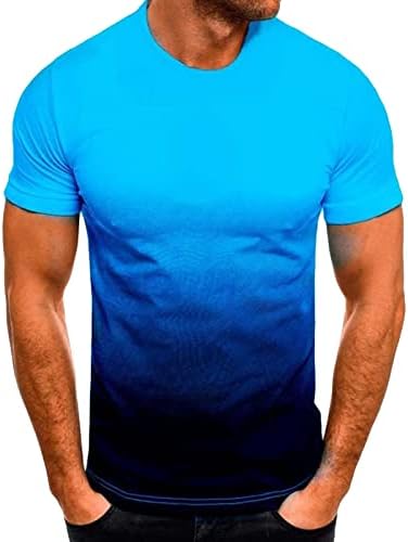 Erkek Kısa Kollu Egzersiz T Shirt Hafif Şık Slim Fit Kas Tee Rahat Temel Ekip Boyun Atletik Gömlek