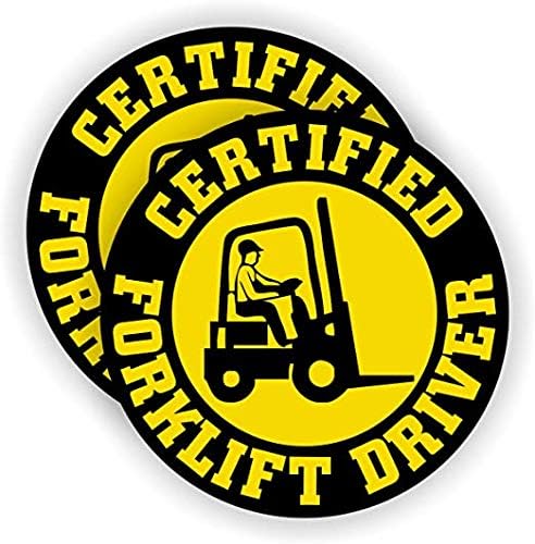 Sertifikalı Forklift Sürücüsü Baret Çıkartması Çıkartma Kaskı / Etiket Çekici Motor Operatörü Palet Krikosu