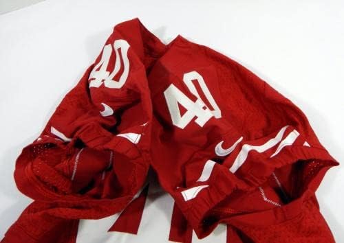 2012 San Francisco 49ers 40 Oyunu Yayınlandı Kırmızı Forma 46 DP34822 - İmzasız NFL Oyunu Kullanılmış Formalar