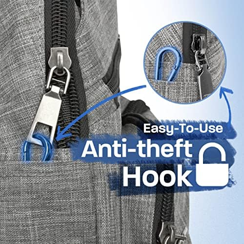 Nupouch Anti-Hırsızlık Sırt Çantası Crossbody asma Sırt Çantası, USB Şarj Bağlantı Noktası, Seyahat için Hafif Günlük